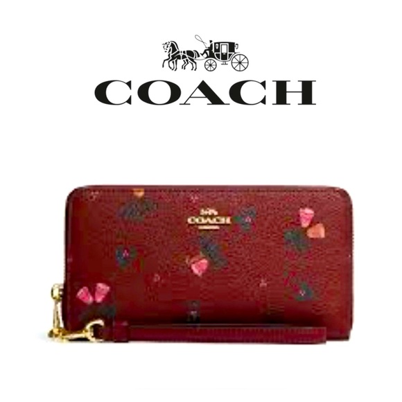 Coach. Holiday Bells Long Zip Around Wallet. $298 Retail. New with Tag! - Picture 1 of 13